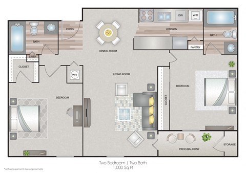 two bedroom two bath 2 bedroom 2 bath 1000 square feet